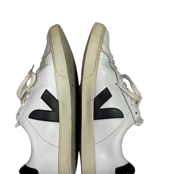 Vera ESPLAR LEATHER WHITE BLACK Sneakers size 7 - Picture 5 of 9